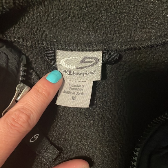 C9 by champion black fleece/ nylon 2 tone zip up jacket - Picture 2 of 4